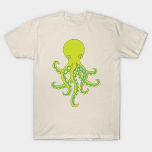 OCTOPUS GARDEN Green Undersea Ocean Creature Tentacles - UnBlink Studio by Jackie Tahara T-Shirt